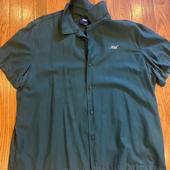 Kith Forest Green Men's Casual Button Down Shirt - Picture 1 of 3